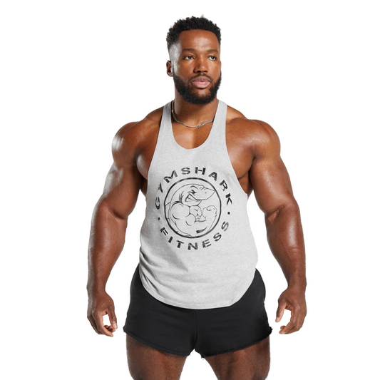 Tank Top Legacy Stringer - Light Grey Marl - Gymshark