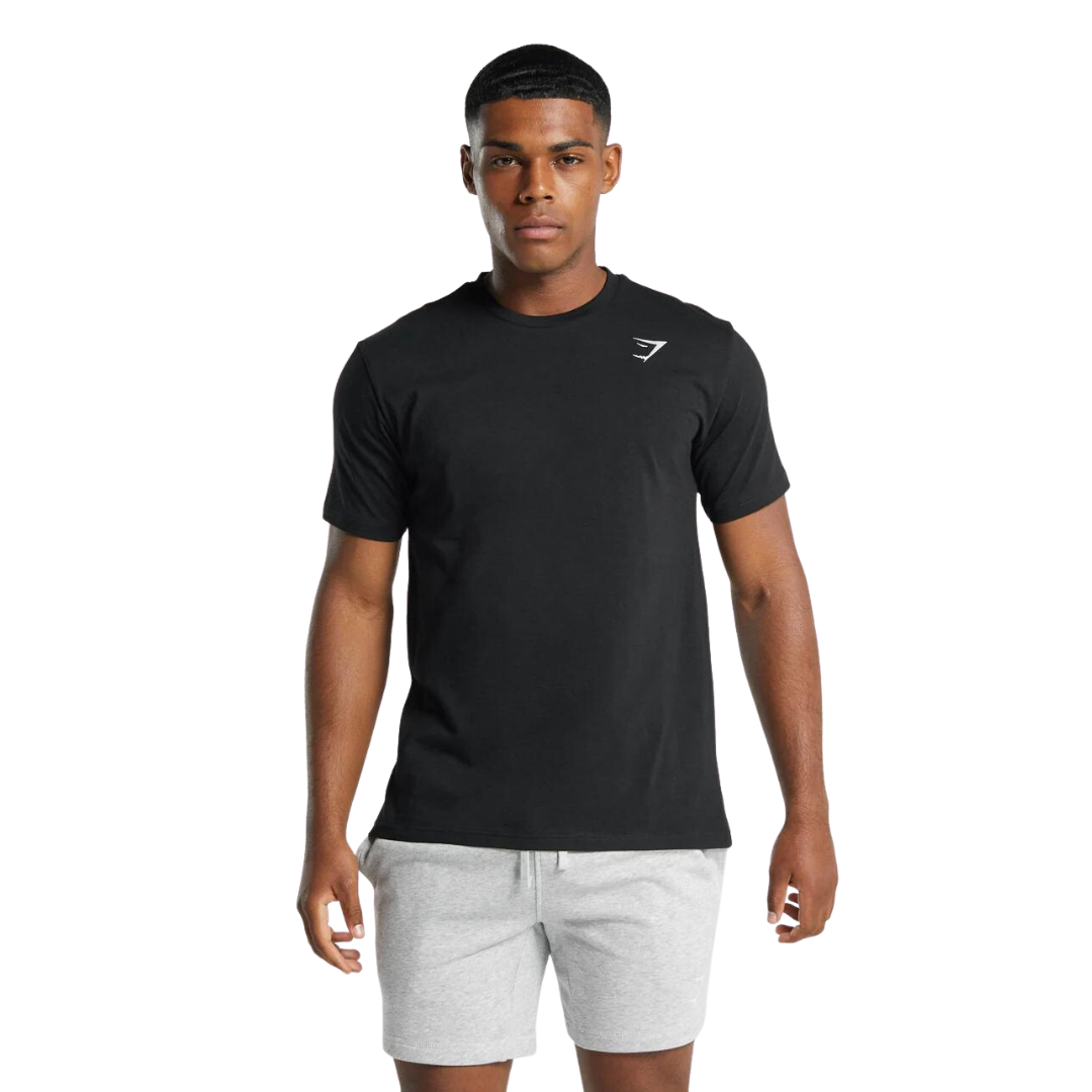 Playera deportiva Crest T-Shirt - Black - Gymshark