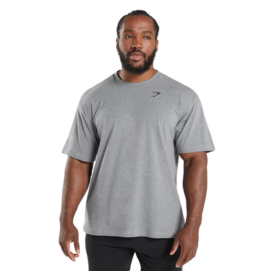 Essential Oversized T-Shirt - Charcoal Marl - Gymshark