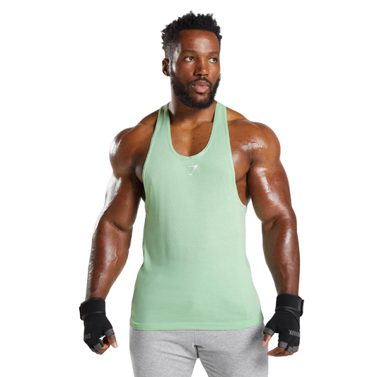 Playera deportiva React Stringer - Aloe Green - Gymshark Men