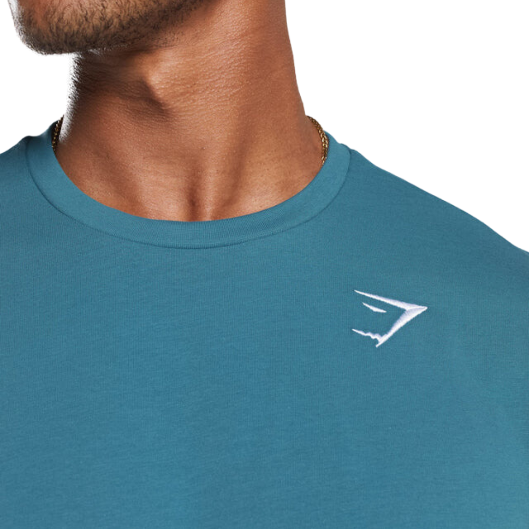 Playera Crest T-shirt - Terrace Blue - Gymshark