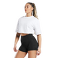 Crop Top Deportivo Cotton Boxy - White - Gymshark