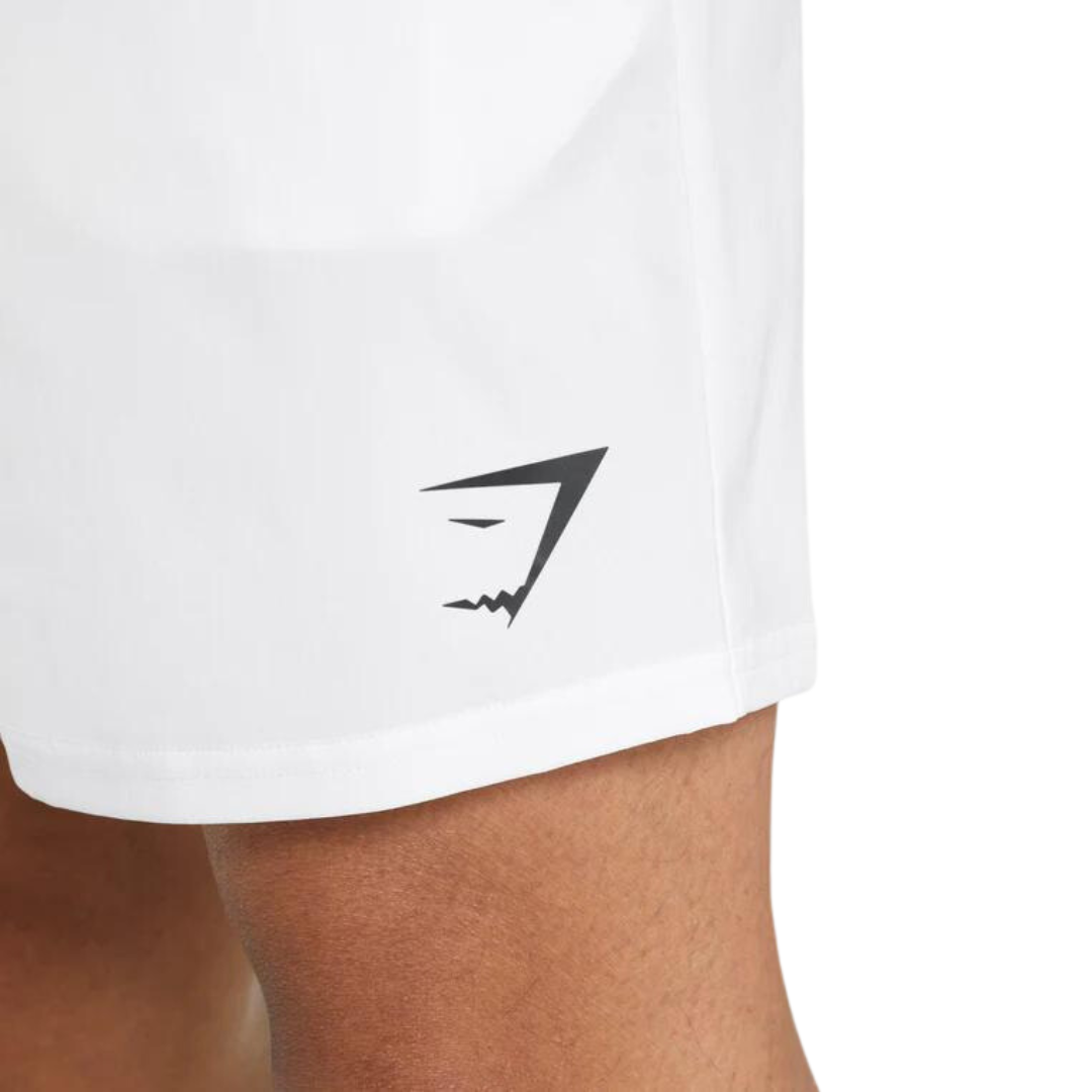 Shorts Deportivos Arrival 7'' - White - Gymshark Men